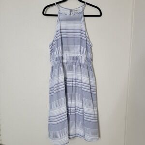 3 / $30 A New Day Striped‎ Halter Dress Sleeveless Summer Dress White Blue Large